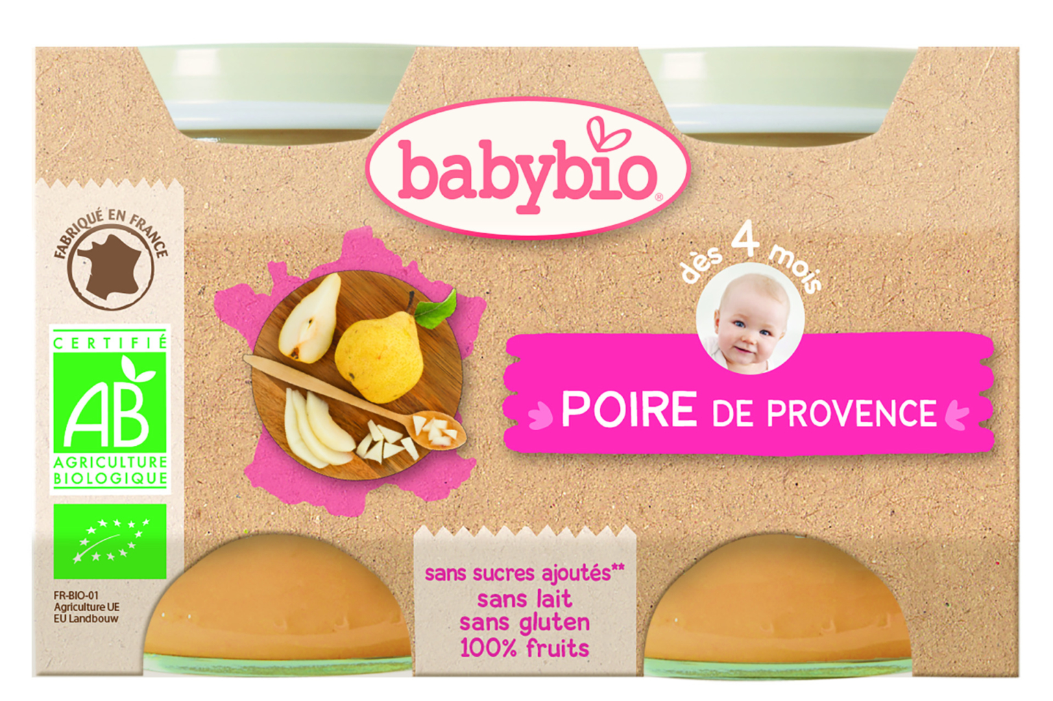 Babybio Compotes poire de Provence B'BIO